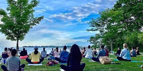 Sunset Yoga at Dane Street Beach -First Class of the Season!