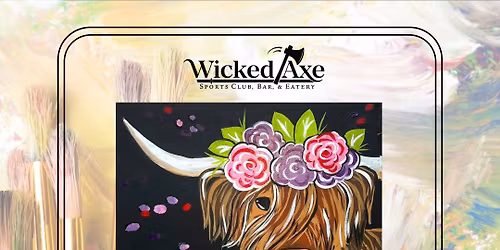 Spring Highland Cow Paint Party