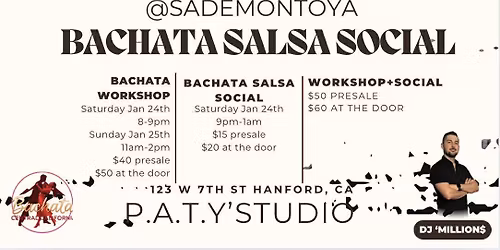 Bachata Salsa Social with Workshops (SBK)