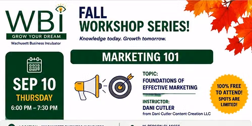 Fall Workshop Series: Marketing 101