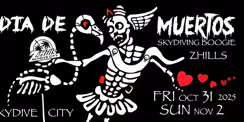 Dia De Muertos Halloween Skydiving Boogie