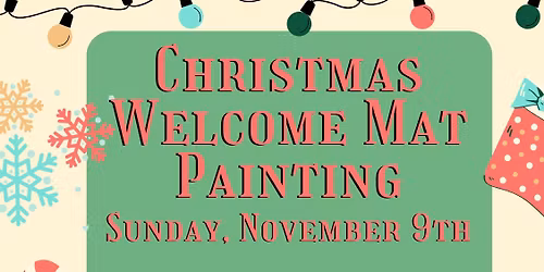 Christmas Welcome Mat Painting