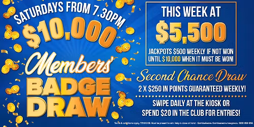 $10,000 Members' Badge Draw