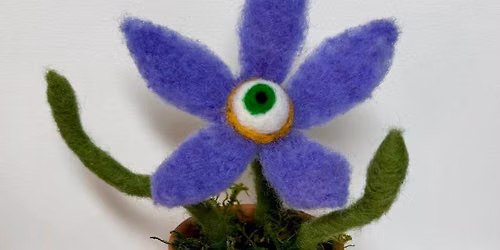 Felted Wool Creepy Eyeball Plant