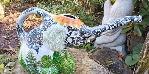 Elephant Watering Can or Pumpkin Decoupage Class \u2661 you pick the colors