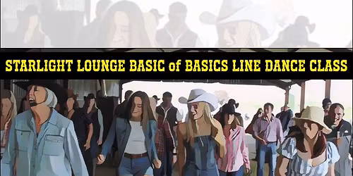 Tuesday Absolute Beginners line dance class at the Starlight Lounge.