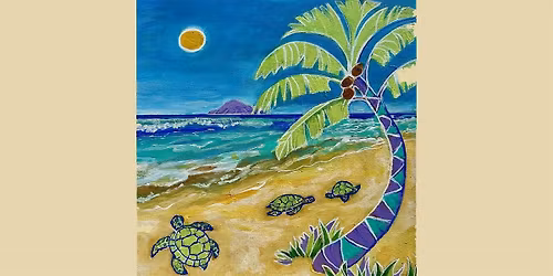 Workshop | Acrylic Painting \u2022 Palm Tree and Turtles | Art-A-Fair