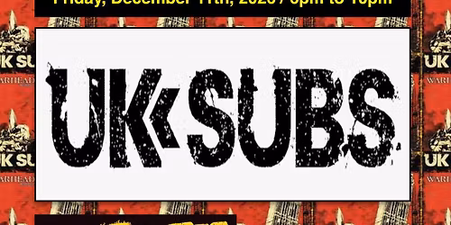 UK Subs, Knock Off & Guitar Gangsters live at Chalk in Brighton on Friday 11th December 2026