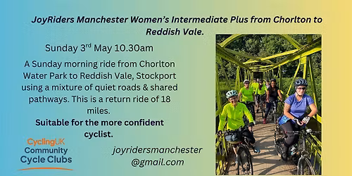 Joyriders Manchester Women's  Intermediate Plus to Reddish Vale
