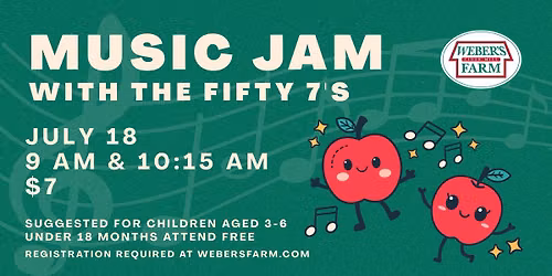 Kids Music Jam at Weber\u2019s Farm