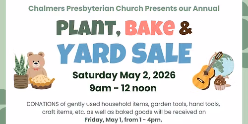 Plant, Bake & Yard Sale!