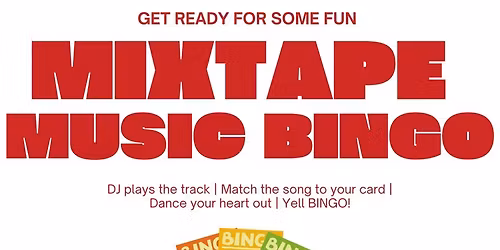 Mix Tape Music Bingo - 90\u2019s edition 