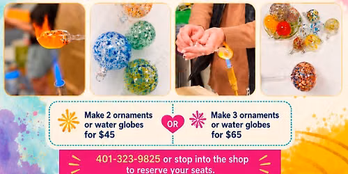 Blow Glass Ornaments or Water Globes