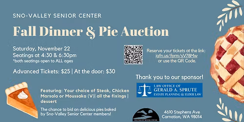 Annual Steak Dinner & Pie Auction