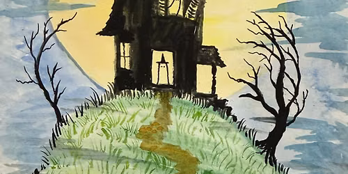 Watercolor Haunted House
