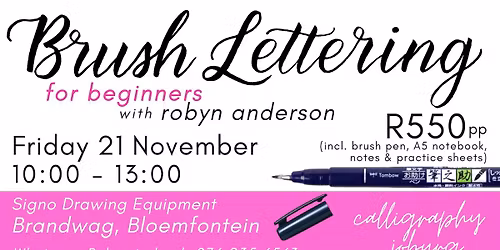 Brush Lettering for Beginners - Brandwag, Bloemfontein