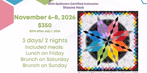 Quiltworx Retreat featuring the PopStar Pattern!