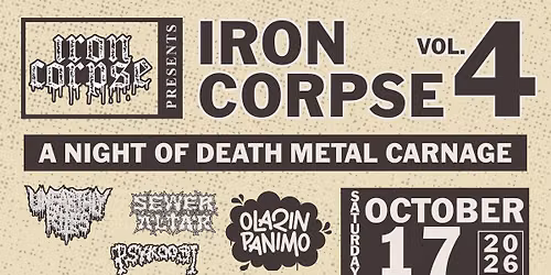 IRON CORPSE LIVE - Unearthly Rites, Sewer Altar, Psykoosi