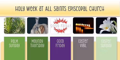 Holy Week Services -March 29 -April 5, 2026