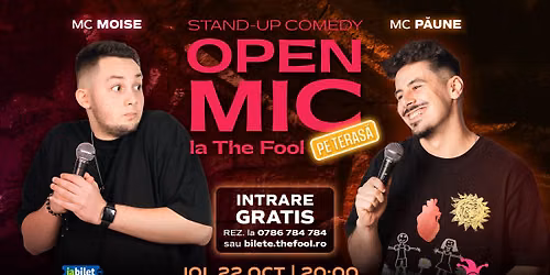 Open Mic pe terasa The Fool: MCs Moise & P\u0103une