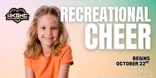 Recreational Cheerleading Session Starts (7 Weeks)