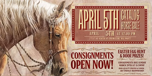 APRIL 5TH CATALOG HORSE SALE