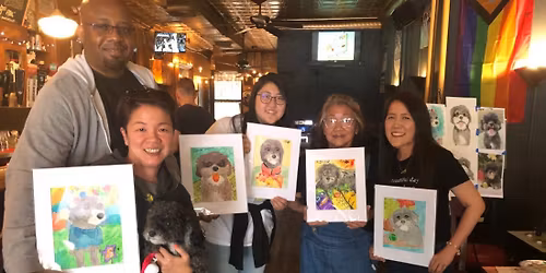 Pups and Pints -Paint Pet Portrait Fun...Dogs Welcome! \u00a0