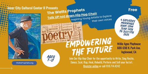 The Watts Prophets Talk UP not down Young Artists Workshop