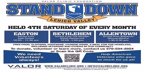 Lehigh Valley Stand Down (BETHLEHEM, PA)  - VALOR Clinic Foundation