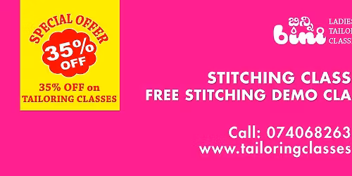 Stitching Classes - FREE STITCHING DEMO CLASS