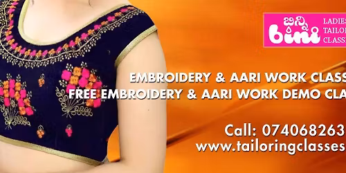 Embroidery Classes & Aari Work Classes - FREE EMBROIDERY & AARI WORK DEMO CLASS