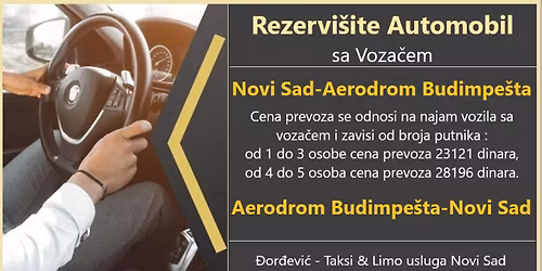 Rezervišite prevoz od Novi Sad do aerodrom Budimpešta | Automobil sa Vozačem