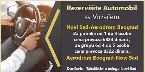 Rezervišite prevoz od Novi Sad do aerodrom Beograd | Automobil sa Vozačem