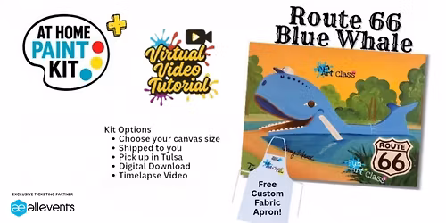 Route 66 Blue Whale – At-Home Paint Kit ?
