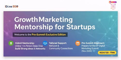 Growth Marketing Mentorship for Startups - Pre Summit