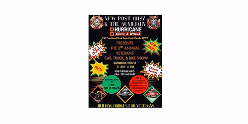 VFW Post 10127 & the Auxiliary 3rd Annual Car, Truck and Bike Show