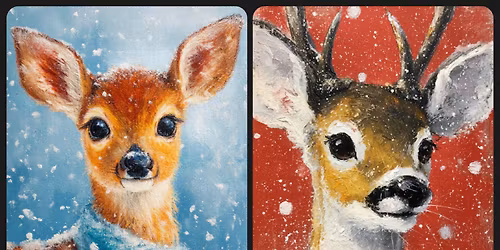 Couples Acrylic Painting: Beginner Level 1 - His & Her I Love You My Deer 