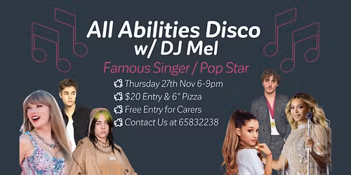 All Abilities disco w\/ DJ Mel