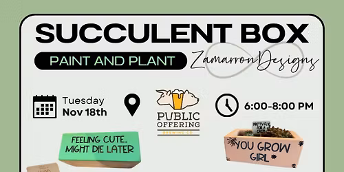 Public Offering - Succulent Boxes