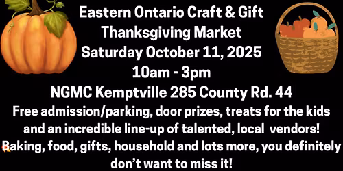 Eastern Ontario Craft & Gift Thanks Giving Market