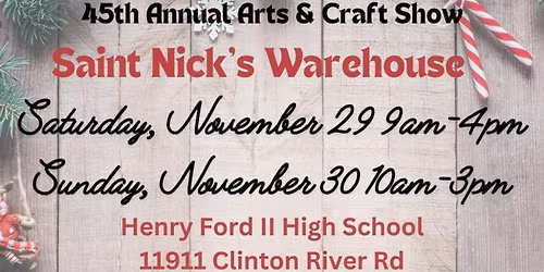 45th Annual Saint Nick\u2019s Warehouse Arts and Crafts Show