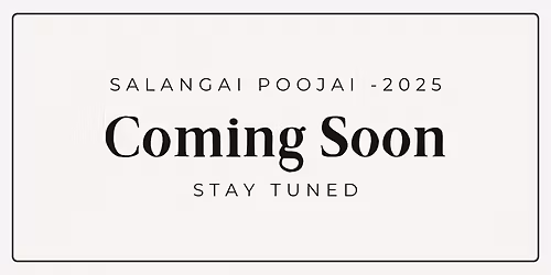 Salanagai Poojai 2026