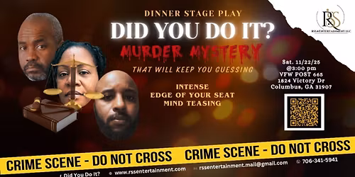 "Did You Do It?" Murder Mystery Dinner Stageplay