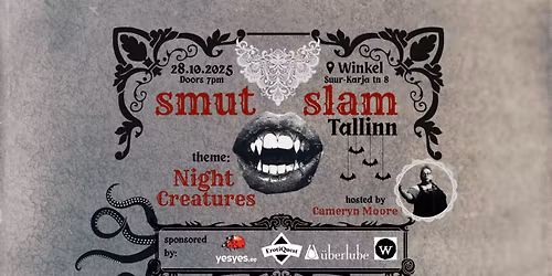 Smut Slam Tallinn: "NIGHT CREATURES"