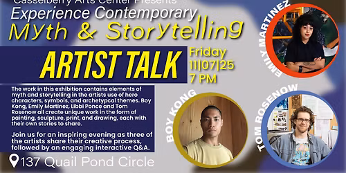 Artist Talk - Experience Contemporary (Myth and Storytelling) - November 7