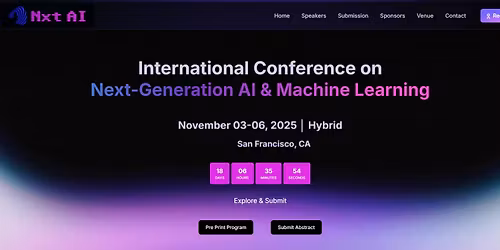 International Conference on Next-Generation AI & Machine Learning