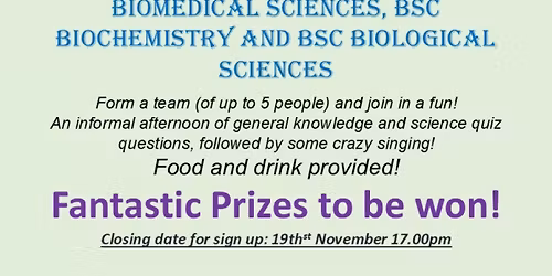 Quiz afternoon and Karaoke -26th November 2025