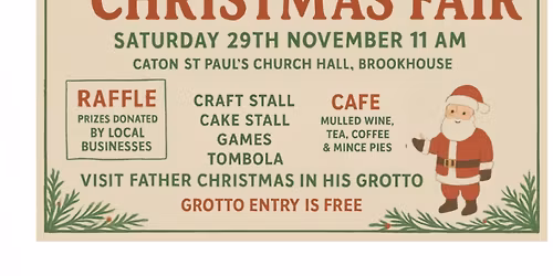 Christmas Fair by Caton Church Scouts