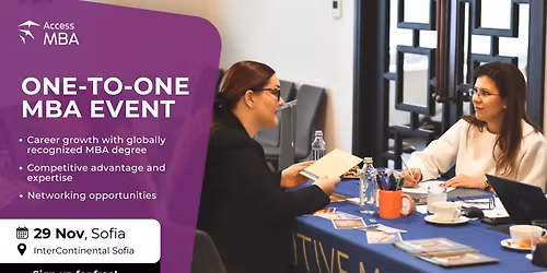 Discover One-to-One MBA Opportunities in Sofia on November 29