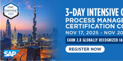 Certified Process Manager Course \u2013 APQC Featuring SAP
